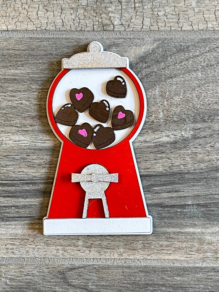 Valentine Tiered Tray Set - Finished Tray Bundle - Chocolate is my Love Language - Candy Machine Decor - Love Gift Tag