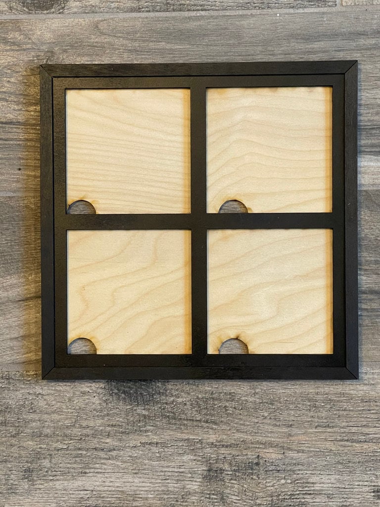 Leaning Frames for Interchangeable Wood Tiles - Ladder Decor - 4 Square Frame