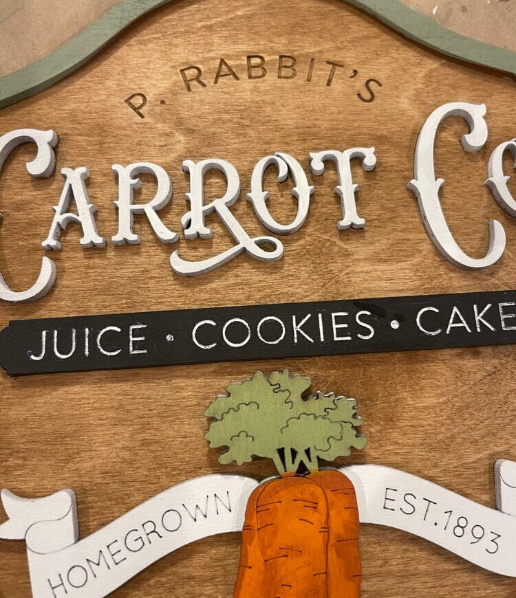 Carrot Co DIY Sign - Farmers Market Wood Blanks - Paint Kit for Easter