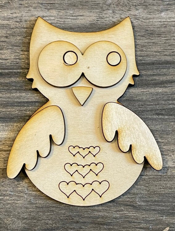 DIY Owl Tiered Tray - Animal Tier Tray Bundle - Owl Decor - Owl Wood Blanks Paint Kit