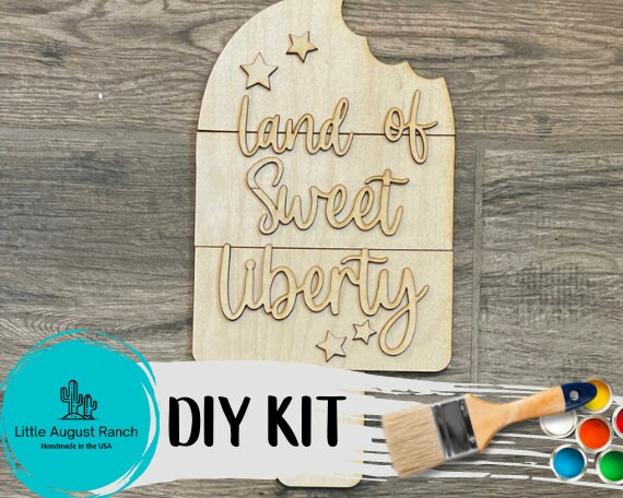 4th of July Door Hanger DIY Kit - Sweet Land of Liberty - Paint Kit Wall Hanging
