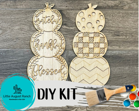 DIY Pumpkin Craft Kit -18" Stacked Pumpkins Paint Kit