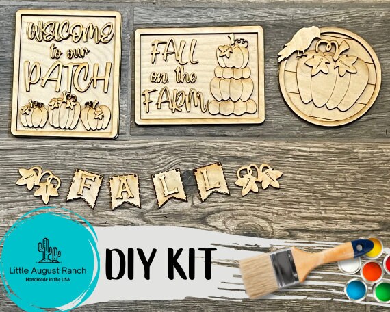 Fall on the Farm Tray DIY Kit - Pumpkin Quick and Easy Tiered Tray Bundle