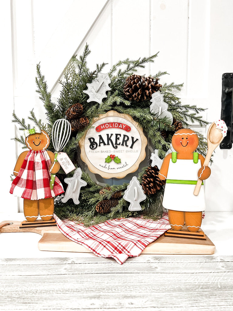 DIY Gingerbread Tiered Tray - Christmas Tier Tray Bundle - Tiered Tray Decor Bundle DIY