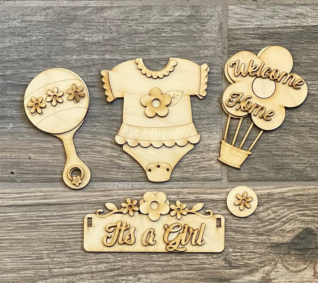 Baby Girl Insert DIY - Baby Shower Inserts for Interchangeable Inserts