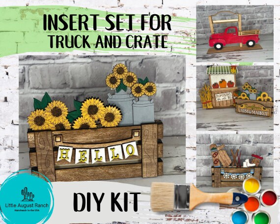 Sunflower Inserts for Crate or Truck - DIY Interchangeable Market