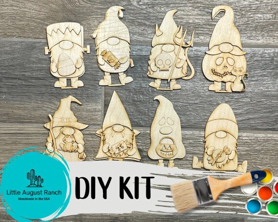 Halloween Standing Gnome Kit - Tiered Tray Gnome