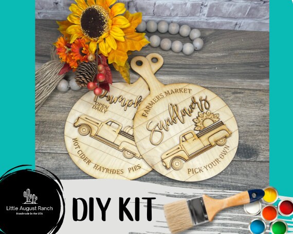 Cutting Board Kitchen Decor DIY Wood Paint Kit - Faux Cutting Board