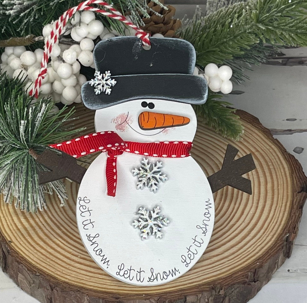 Snowman Hand Painted Christmas Ornaments- Handmade Christmas Ornament