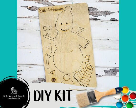 Snowman Kids Wood DIY - Winter Craft