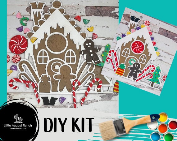 Gingerbread Advent Calendar DIY Wood Kit - CHRISTMAS COUNTDOWN