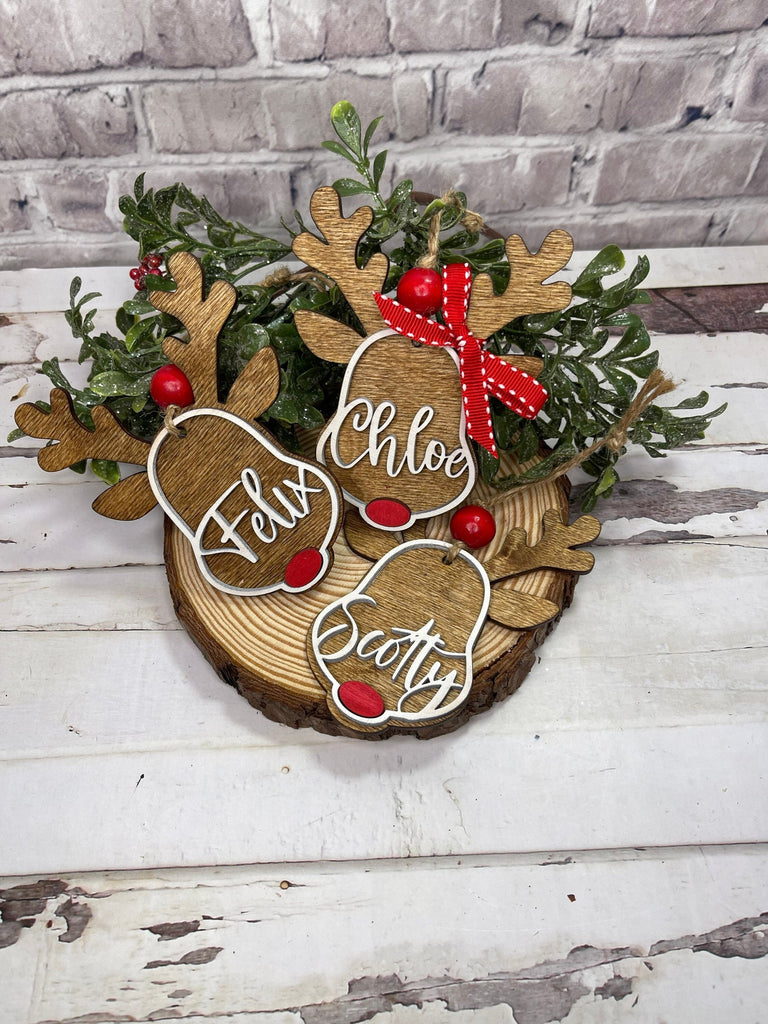 Reindeer Ornament - Personalized Christmas Ornament - Kids Keepsake Ornament