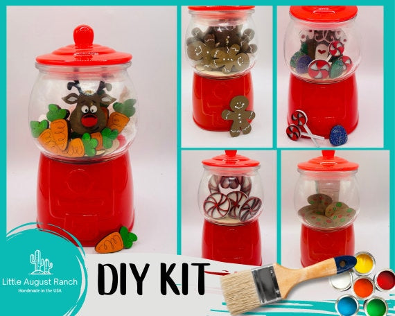 Christmas Gumball Machine Filler - DIY Gumball Filler Craft Kit - Wood Blanks