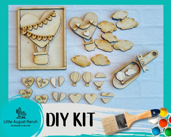 Valentine DIY Bundle- Tier Tray Decor - Candy Machine Filler - Scoop - DIY Craft Kit - Love is in the Air