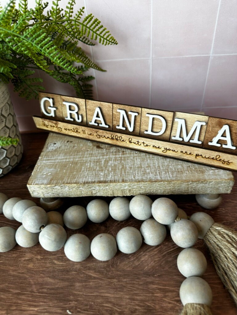 Grandma Mother's Day DIY Wood Blanks - Grandma Scrabble