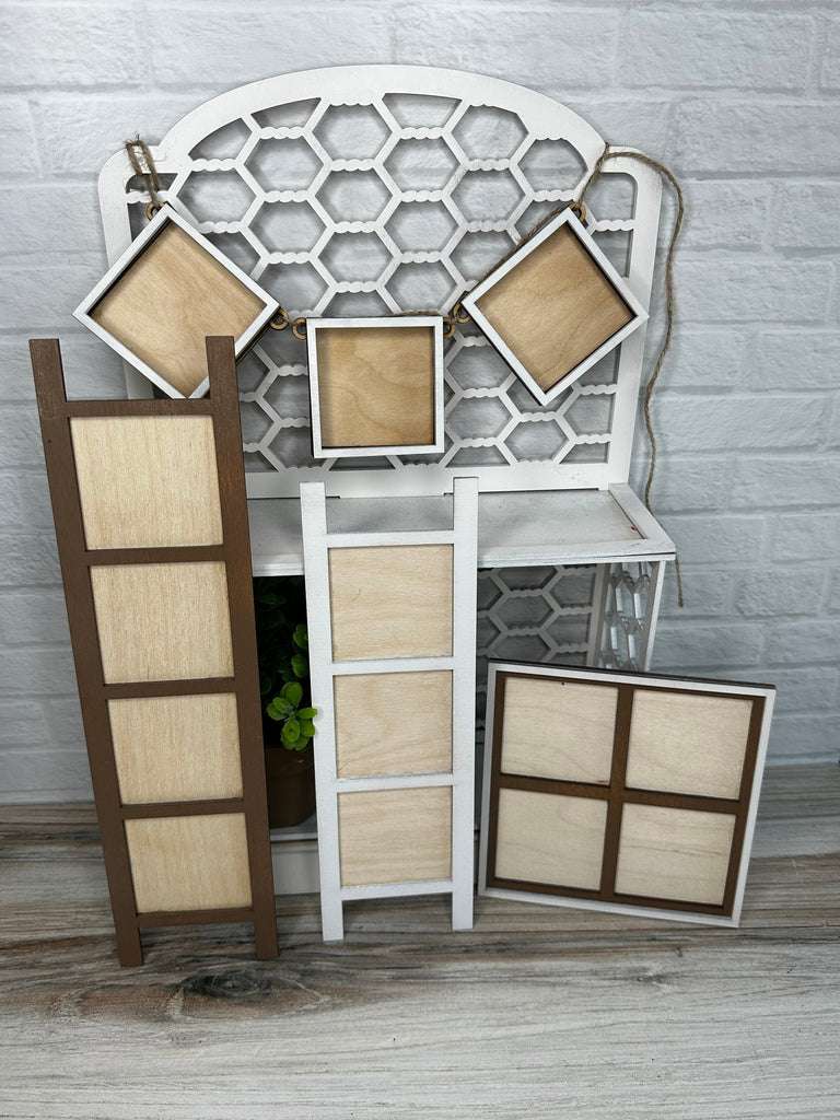 Bathroom Tiny Tile for Interchangeable Frame Wood Decor - DIY home Decor