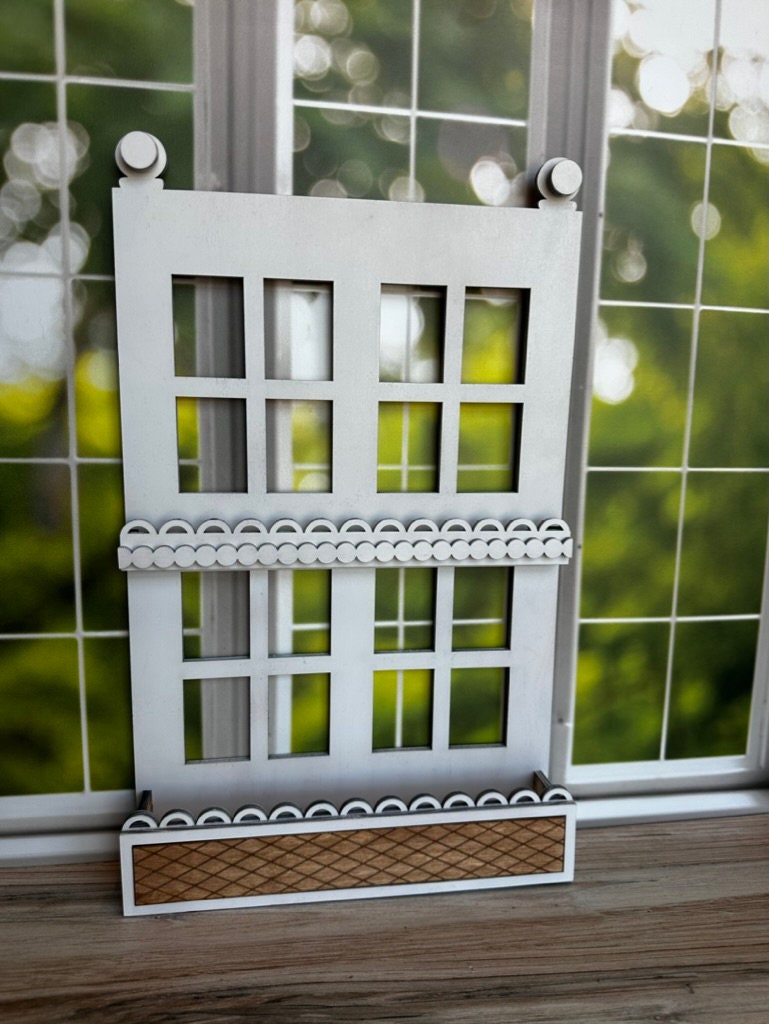 Farmhouse Shelf for Tiered Tray Decor - Window Box Display - DIY Wood Kit