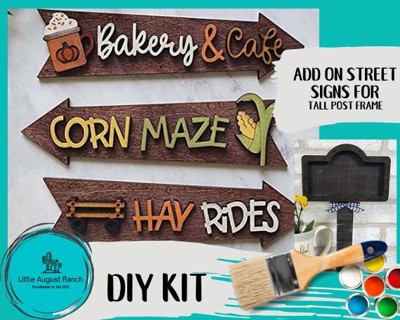 Harvest Market DIY Wood Sign - Add on Street Signs - Wood Kit