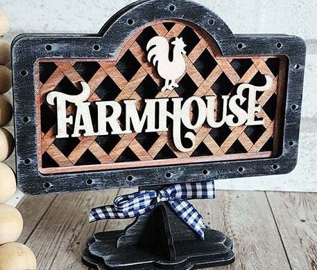 Farmhouse DIY Interchangeable Sign - Drop in Frame - Wood Kit