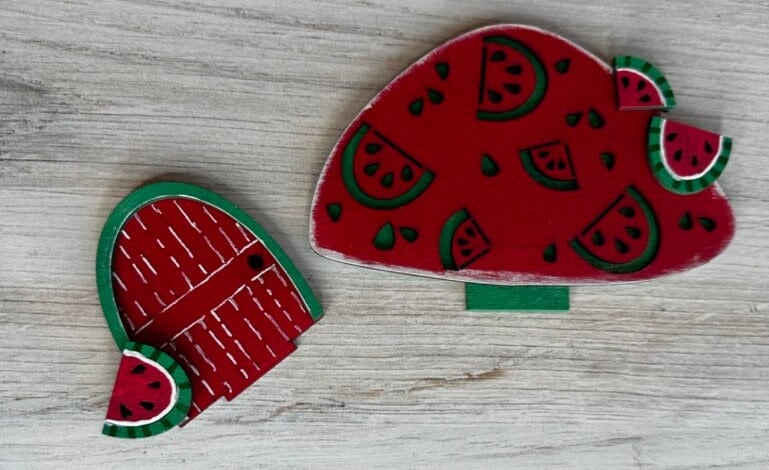 Watermelon DIY Interchangeable Decor Inserts - Wood Paint Kit - Spring Insert