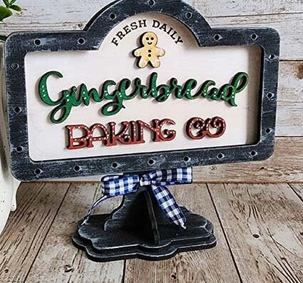 Gingerbread Baking Co DIY Interchangeable Sign - Drop in Frame - Wood Kit