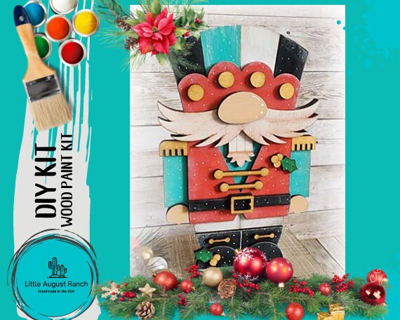 Nutcracker Gnome with Mistletoe DIY - Christmas DIY Paint Kit Shelf Decor