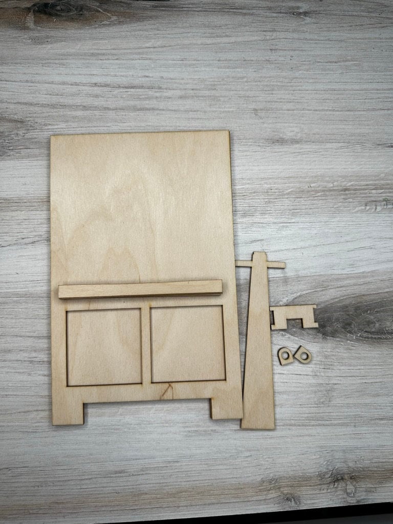 Sandwich Board Snow Globe Base for DIY Interchangeable Decor Inserts - Wood Paint Kit - Home Decor