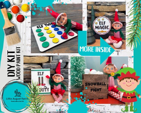 Christmas Elf Prop Kit Set 1 - Paint it Yourself DIY Christmas Set