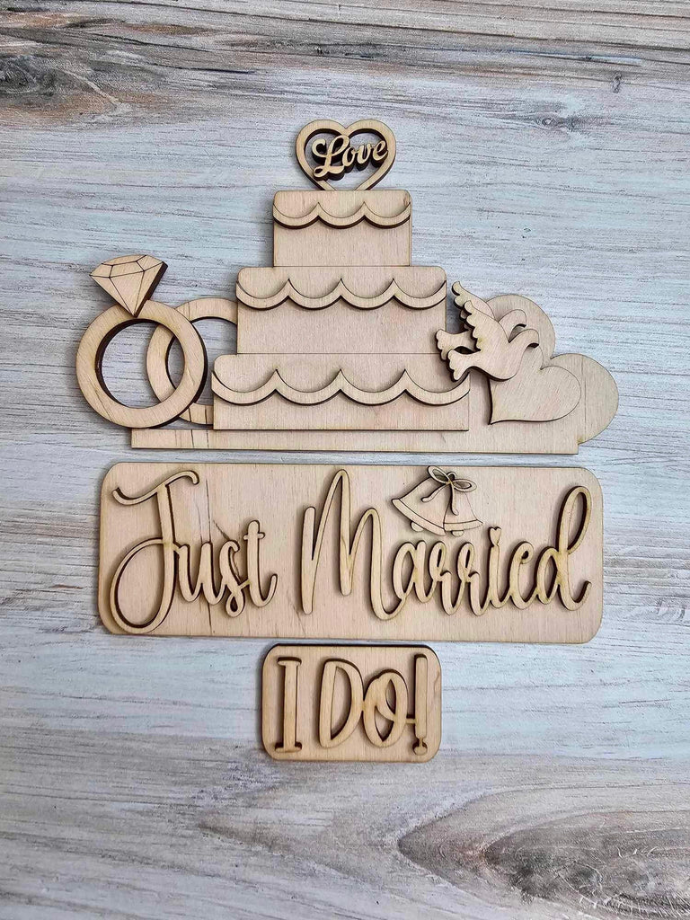 Wedding Insert for Large Interchangeable Truck, Round and Breadboard - Interchangeable Wood Blank Pieces for Painting
