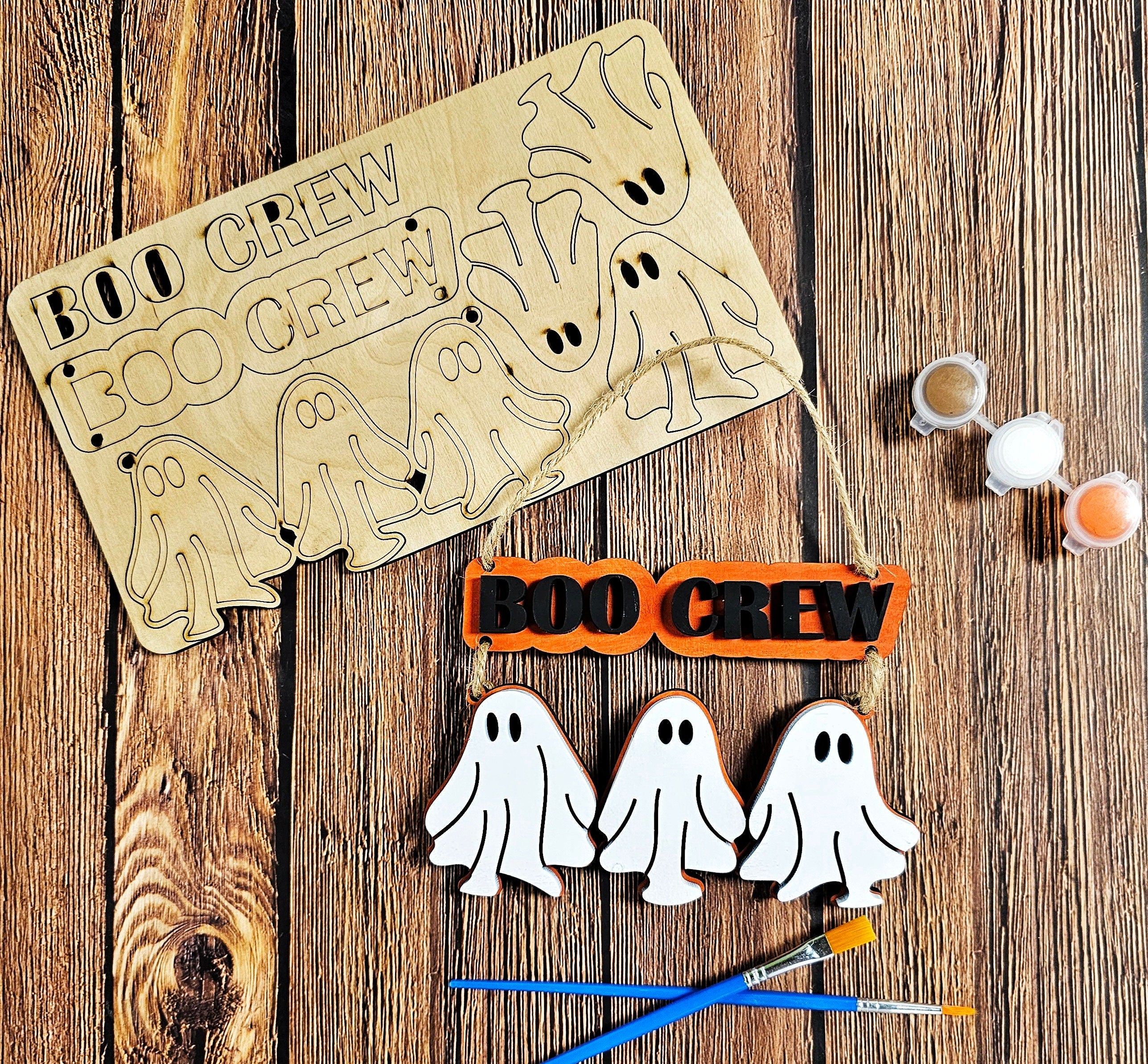 Boo Crew Craft Kits for Kids DIY Wood Blank Paint Kit - Paint it