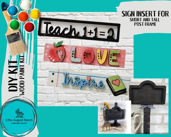 Teacher DIY Wood Sign - Add on Street Signs - Wood Kit