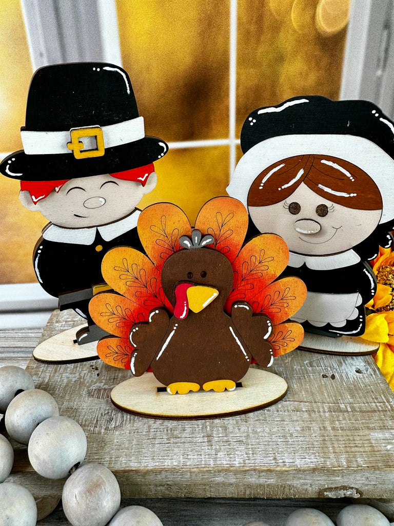 Thanksgiving Pilgrim DIY Kit - Quick and Easy Tiered Tray Bundle