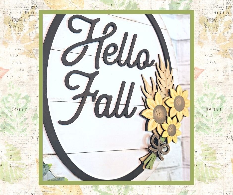 Pumpkin Floral Door/Wall Hanger DIY Fall Kit - Paint it Yourself Fall Kit