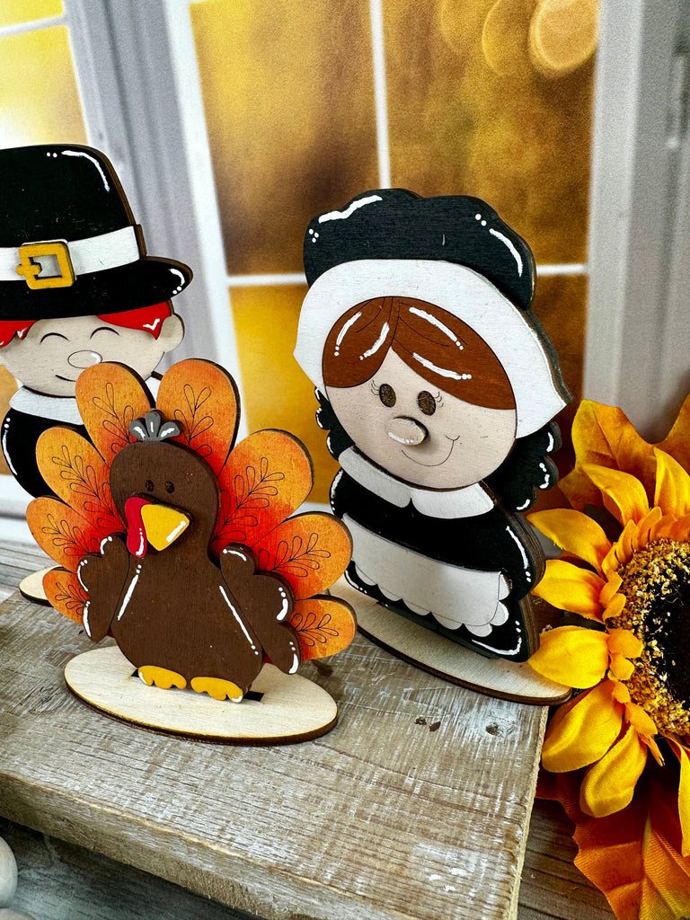 Thanksgiving Pilgrim DIY Kit - Quick and Easy Tiered Tray Bundle