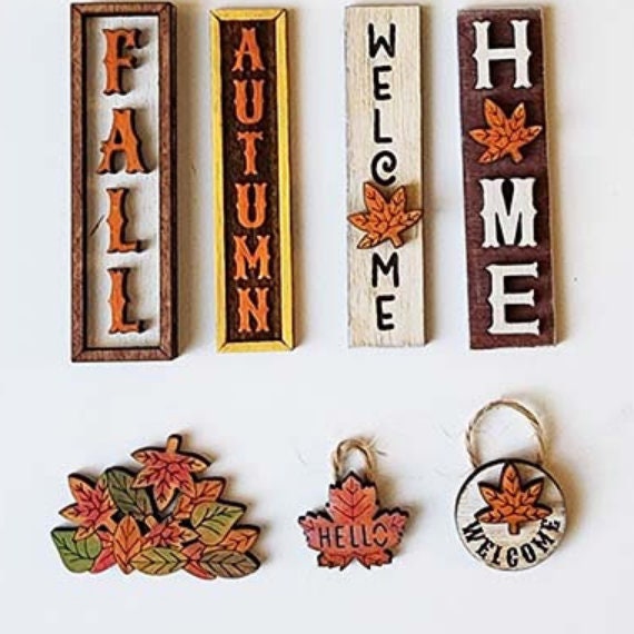 Fall DIY Interchangeable Add-ons for House and Tractor - Wood Blanks for Crafting and Painting