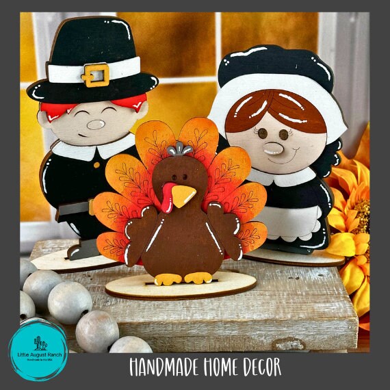 Thanksgiving Pilgrim DIY Kit - Quick and Easy Tiered Tray Bundle