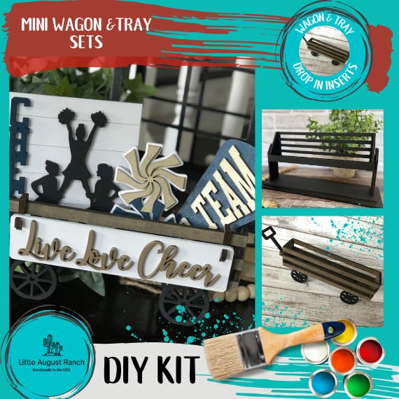 Cheer DIY Mini Tray Sets - Wood Blanks for Crafting and Painting