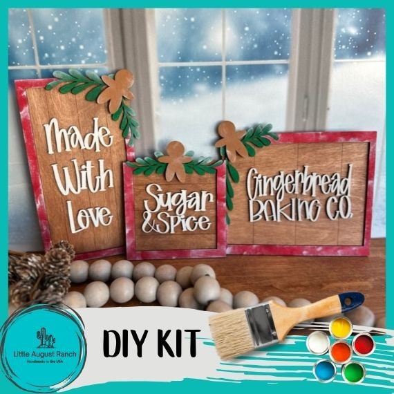 Gingerbread Trio DIY - DIY Wood Blanks for Crafting and Painting