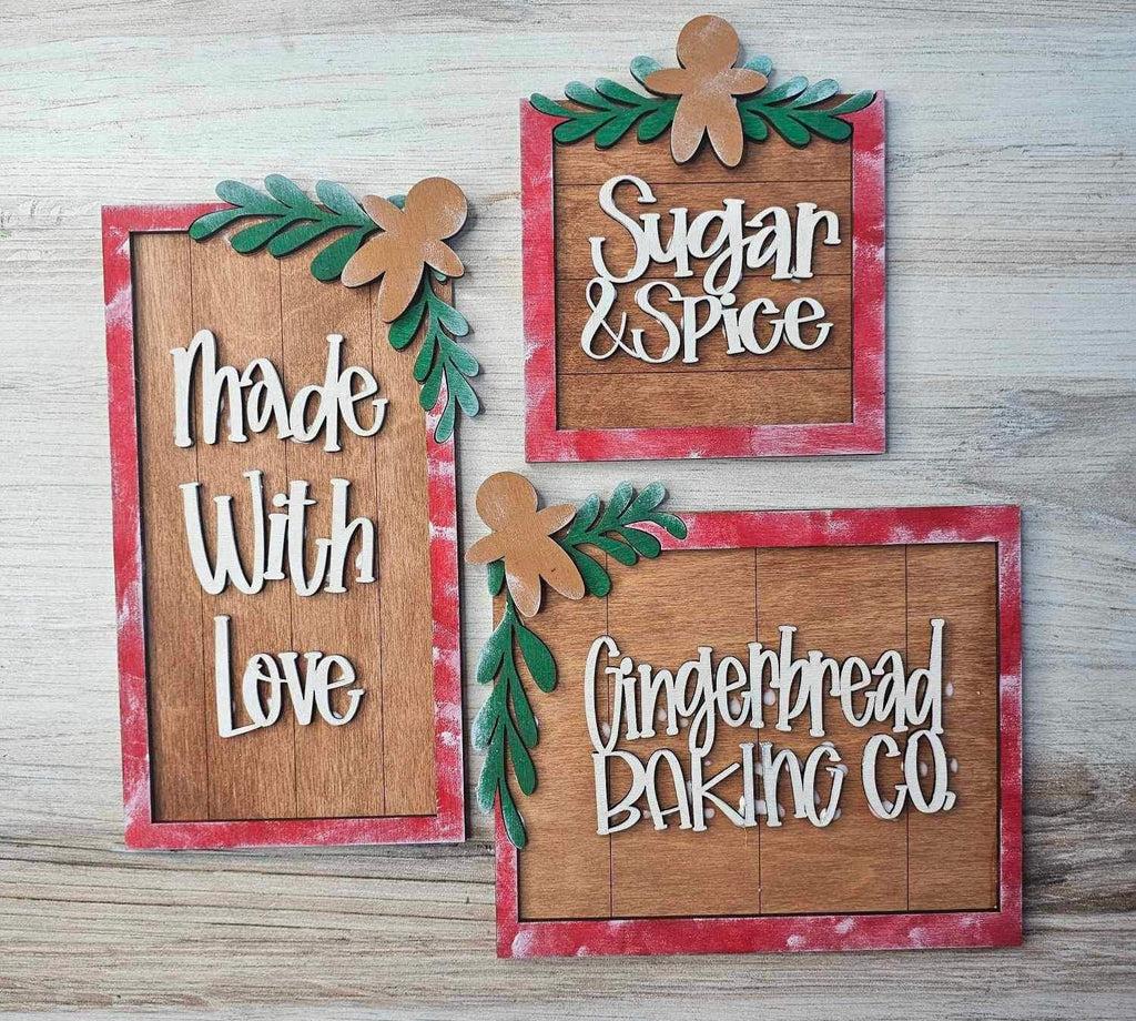 Gingerbread Trio DIY - DIY Wood Blanks for Crafting and Painting