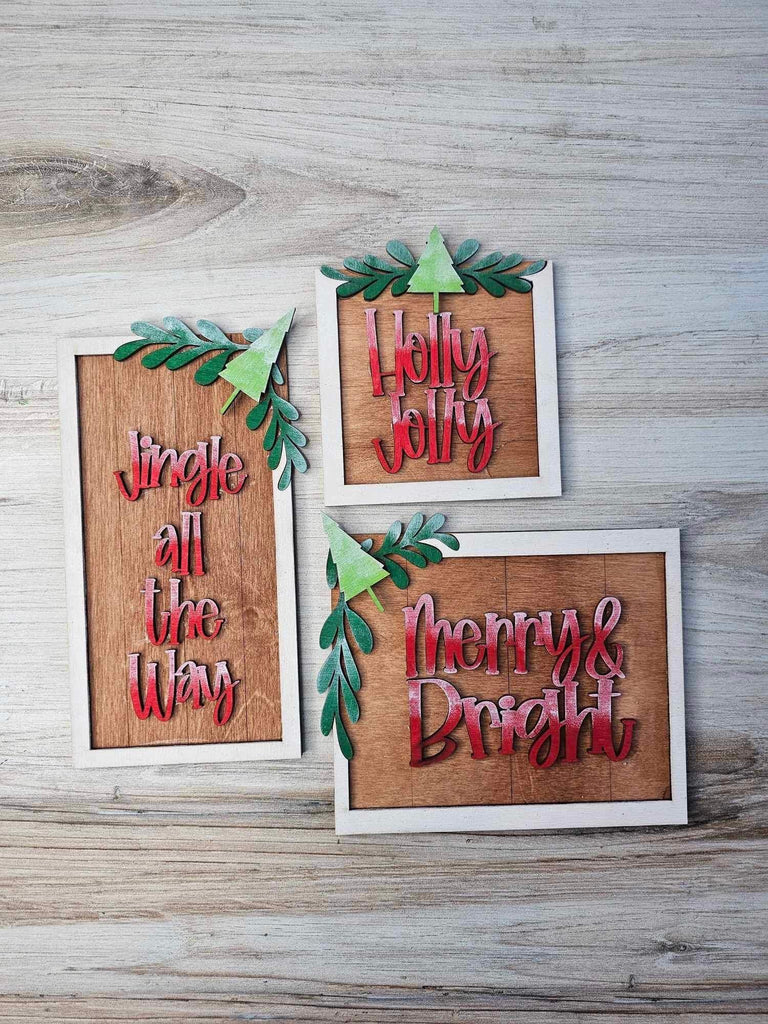 Merry & Bright Trio DIY - DIY Wood Blanks for Crafting and Painting