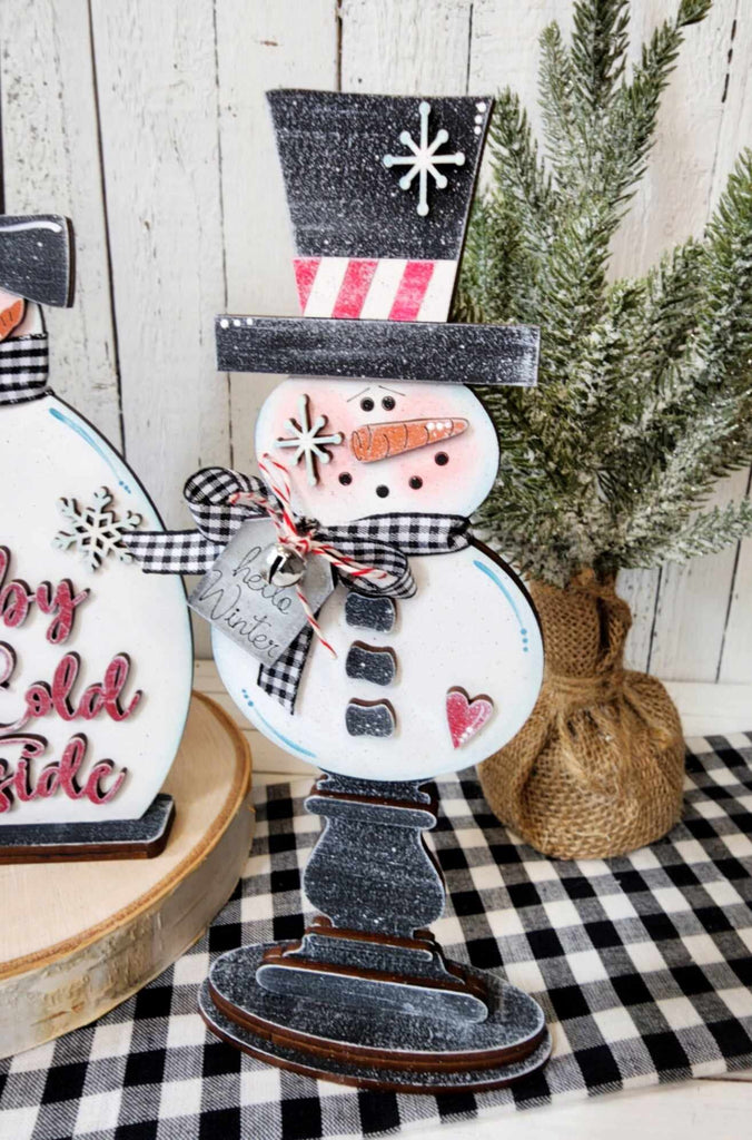 Standing Snowmen Trio - DIY Wood Blanks for Painting and Crafting