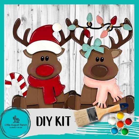 Reindeer Pair - DIY Wood Blanks for Crafting and Painting