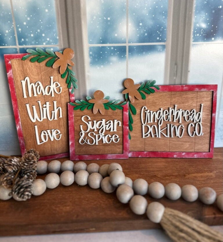 Gingerbread Trio DIY - DIY Wood Blanks for Crafting and Painting