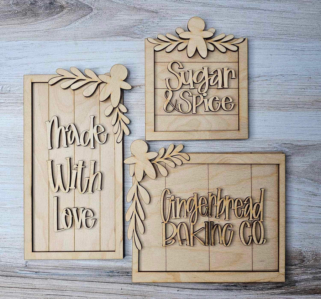 Gingerbread Trio DIY - DIY Wood Blanks for Crafting and Painting