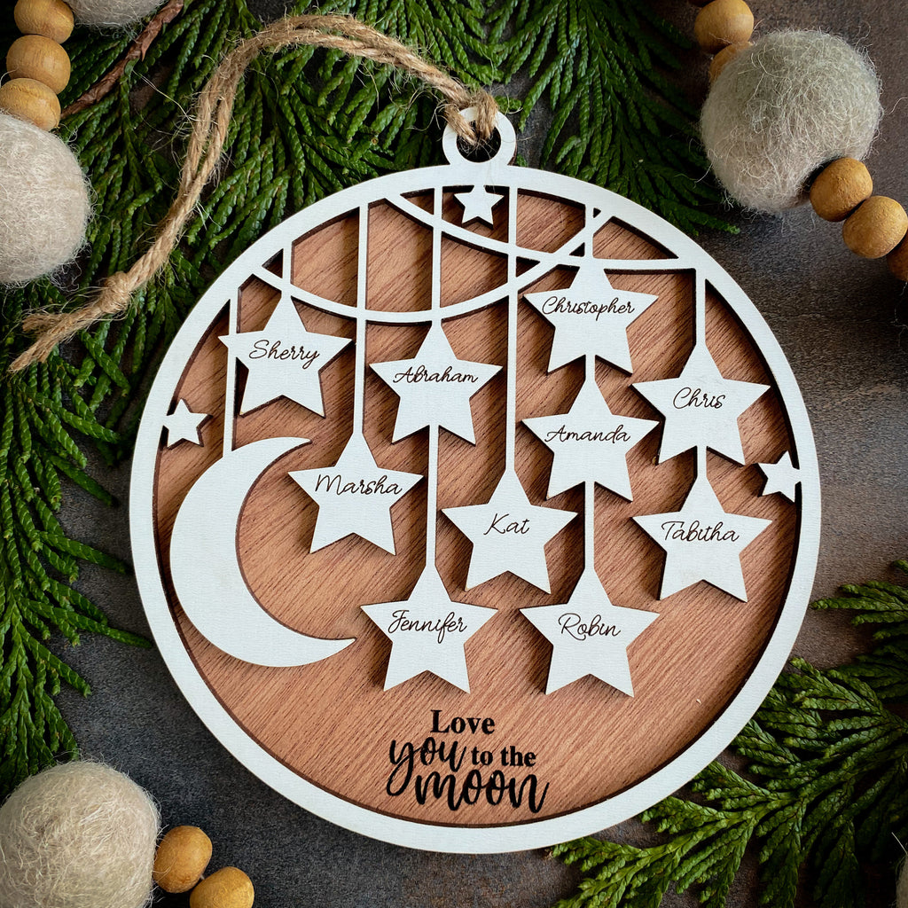 Unique Custom Family Christmas Tree Ornament 2023 - Handcrafted Gift for Friends, Family, Grandma, Clubs