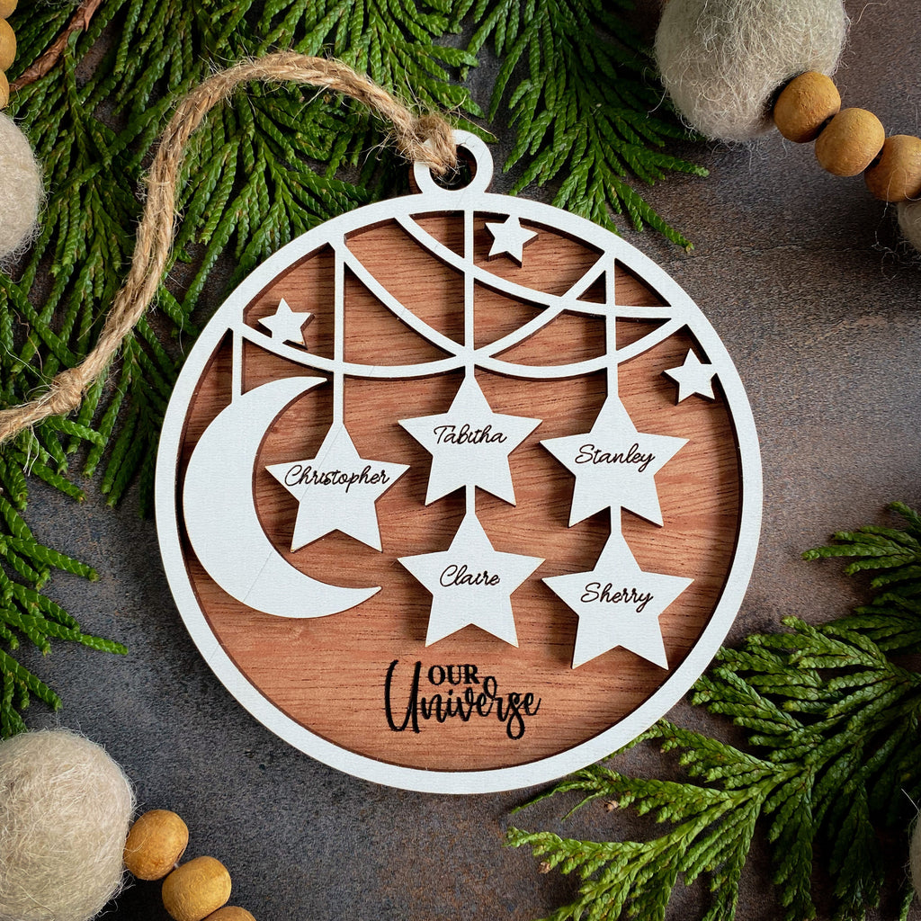 Unique Custom Family Christmas Tree Ornament 2023 - Handcrafted Gift for Friends, Family, Grandma, Clubs