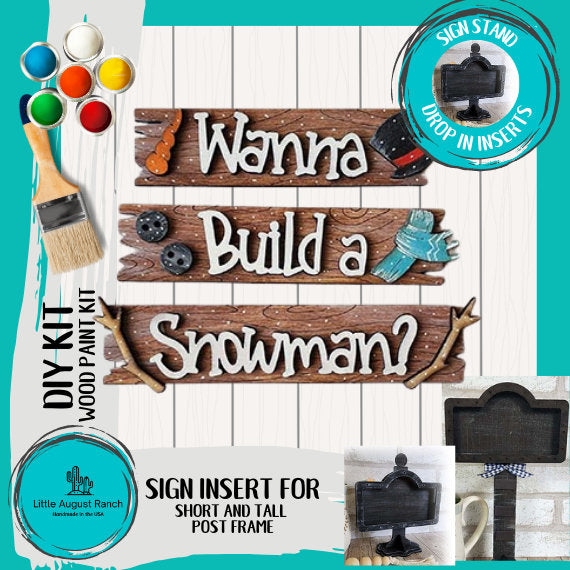 Want to Build a Snowman DIY Wood Sign - Add on Street Signs - Wood Kit