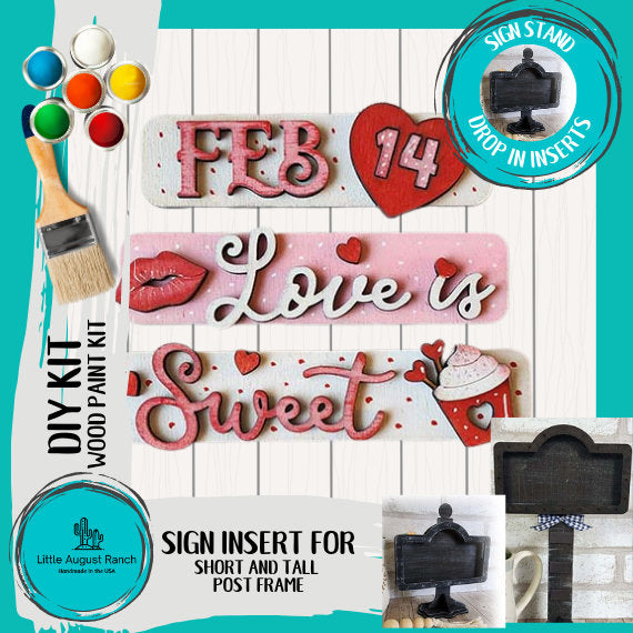 Valentine's Day DIY Wood Sign - Add on Street Signs - Wood Kit
