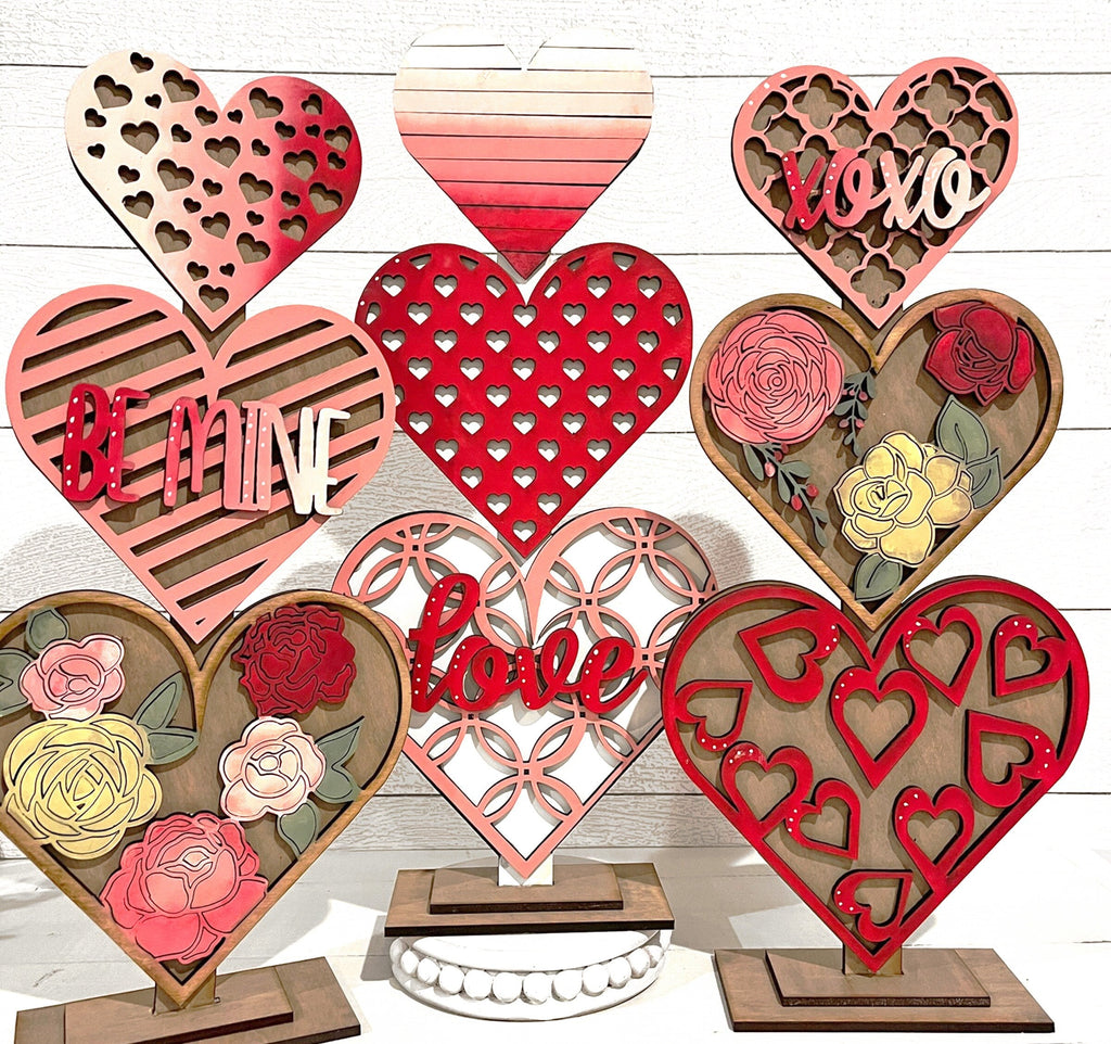 Valentines Heart Stackers - Wood Blanks to Paint and Craft