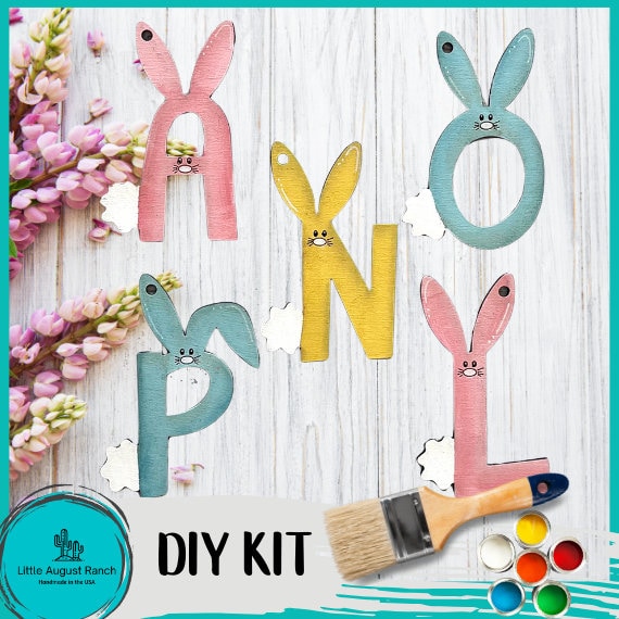 DIY Alphabet Easter Tags, Tree Ornament Wood Blanks - Wood Blanks for Painting and Crafting